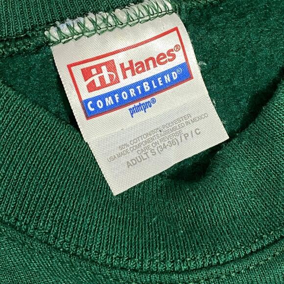 Ireland Green Hanes ComfortBlend Sweatshirt Size S Floral Heart Graphic Pullover - Picture 6 of 7